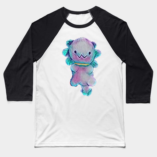Happy axolotl to cuddle Baseball T-Shirt by Shadowbyte91